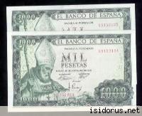 Wizerunek św. Izydora na banknocie Hiszpańskim Wizerunek św. Izydora na banknocie Hiszpańskim